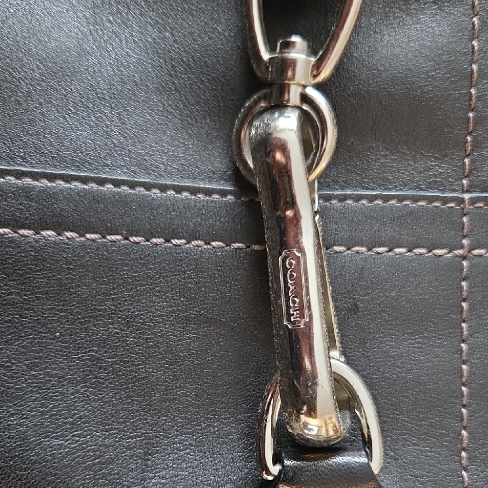 Coach Black Leather Shoulder Bag - Picture 2 of 7